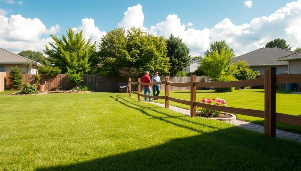 how close can my neighbor build to my fence?