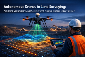 Autonomous Drones in Land Surveying: Achieving Centimeter-Level Accuracy with Minimal Human Intervention