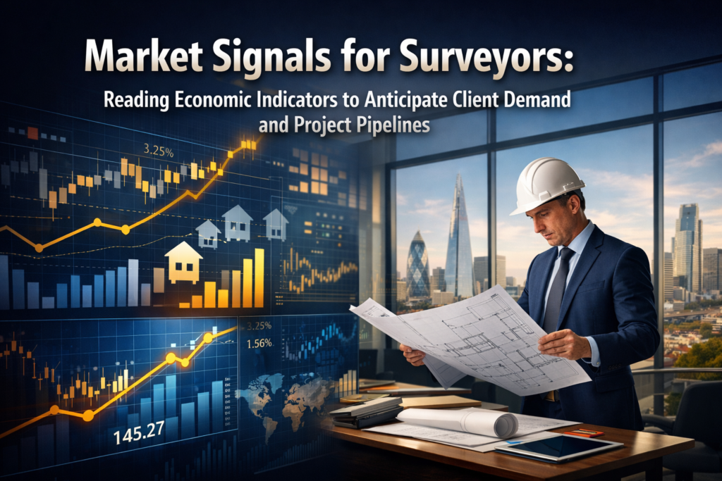 Market Signals for Surveyors: Reading Economic Indicators to Anticipate Client Demand and Project Pipelines