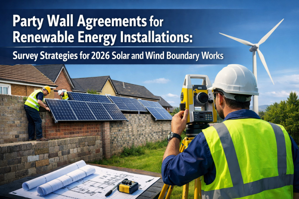 Party Wall Agreements for Renewable Energy Installations: Survey Strategies for 2026 Solar and Wind Boundary Works