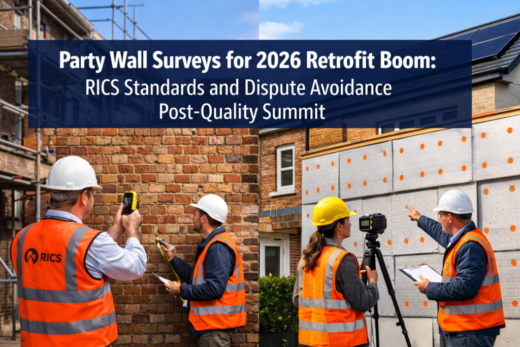 Party Wall Surveys for 2026 Retrofit Boom: RICS Standards and Dispute Avoidance Post-Quality Summit