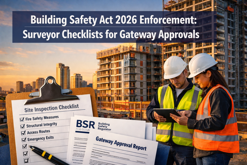 Building Safety Act 2026 Enforcement: Surveyor Checklists for Gateway Approvals and Higher-Risk Buildings