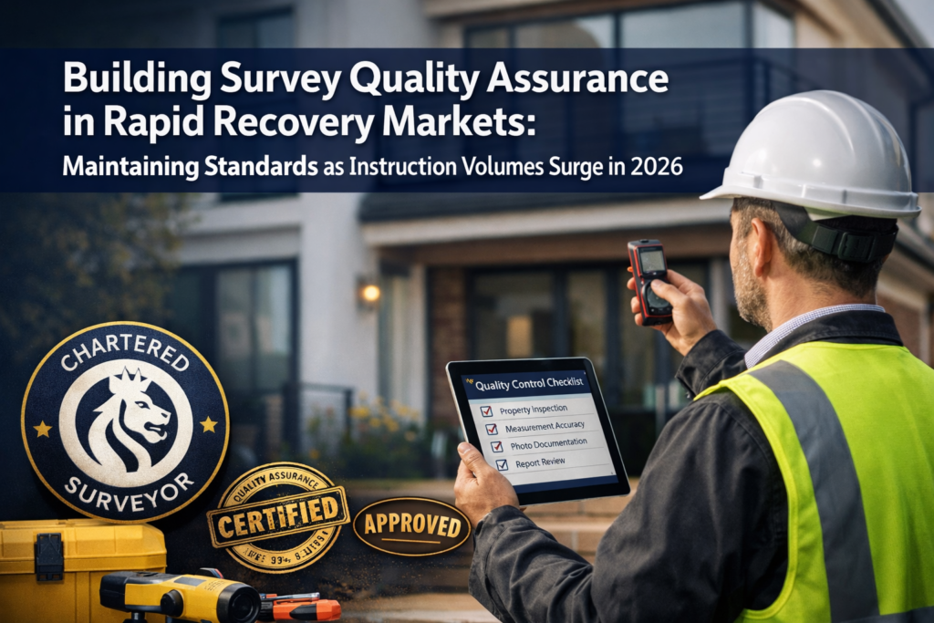 Building Survey Quality Assurance in Rapid Recovery Markets: Maintaining Standards as Instruction Volumes Surge in 2026