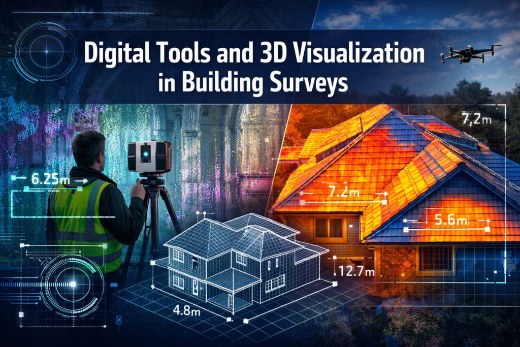 Digital Tools and 3D Visualization in Building Surveys: Translating Laser Scanning and Drone Data into Client-Ready Reports