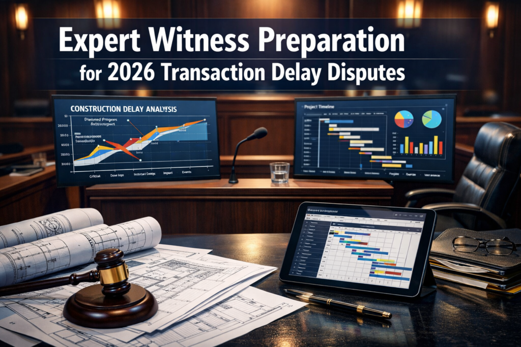 Expert Witness Preparation for 2026 Transaction Delay Disputes: Evidence from Data-Driven Certainty Solutions