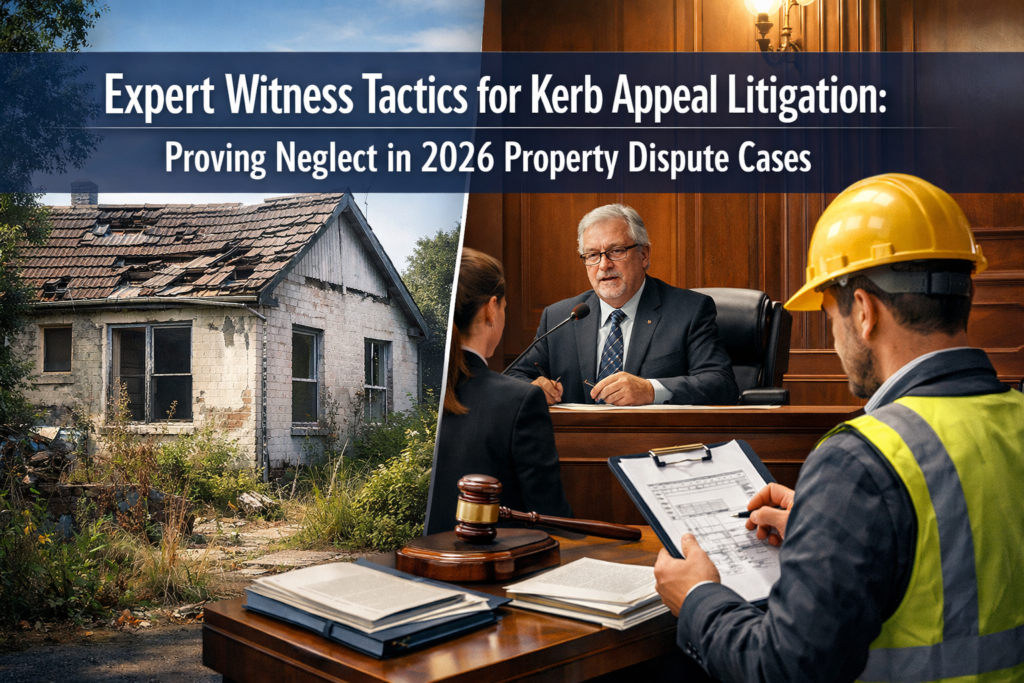 Expert Witness Tactics for Kerb Appeal Litigation: Proving Neglect in 2026 Property Dispute Cases