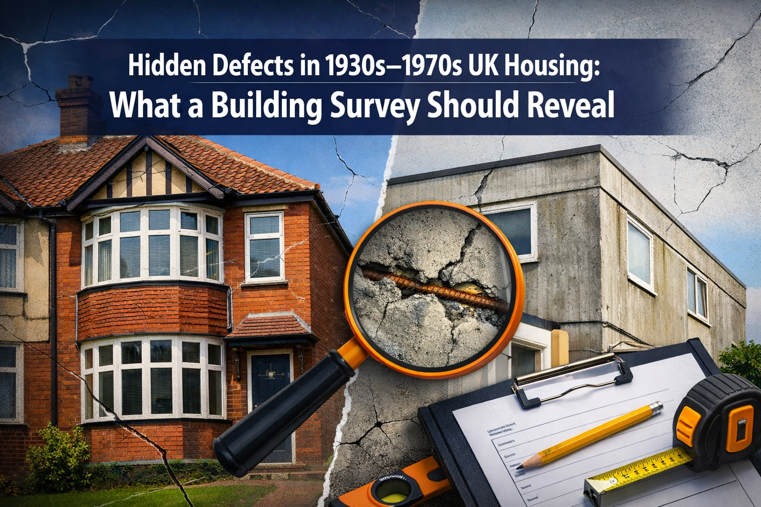 Hidden Defects in 1930s–1970s UK Housing: What a Building Survey Should Reveal Before You Commit