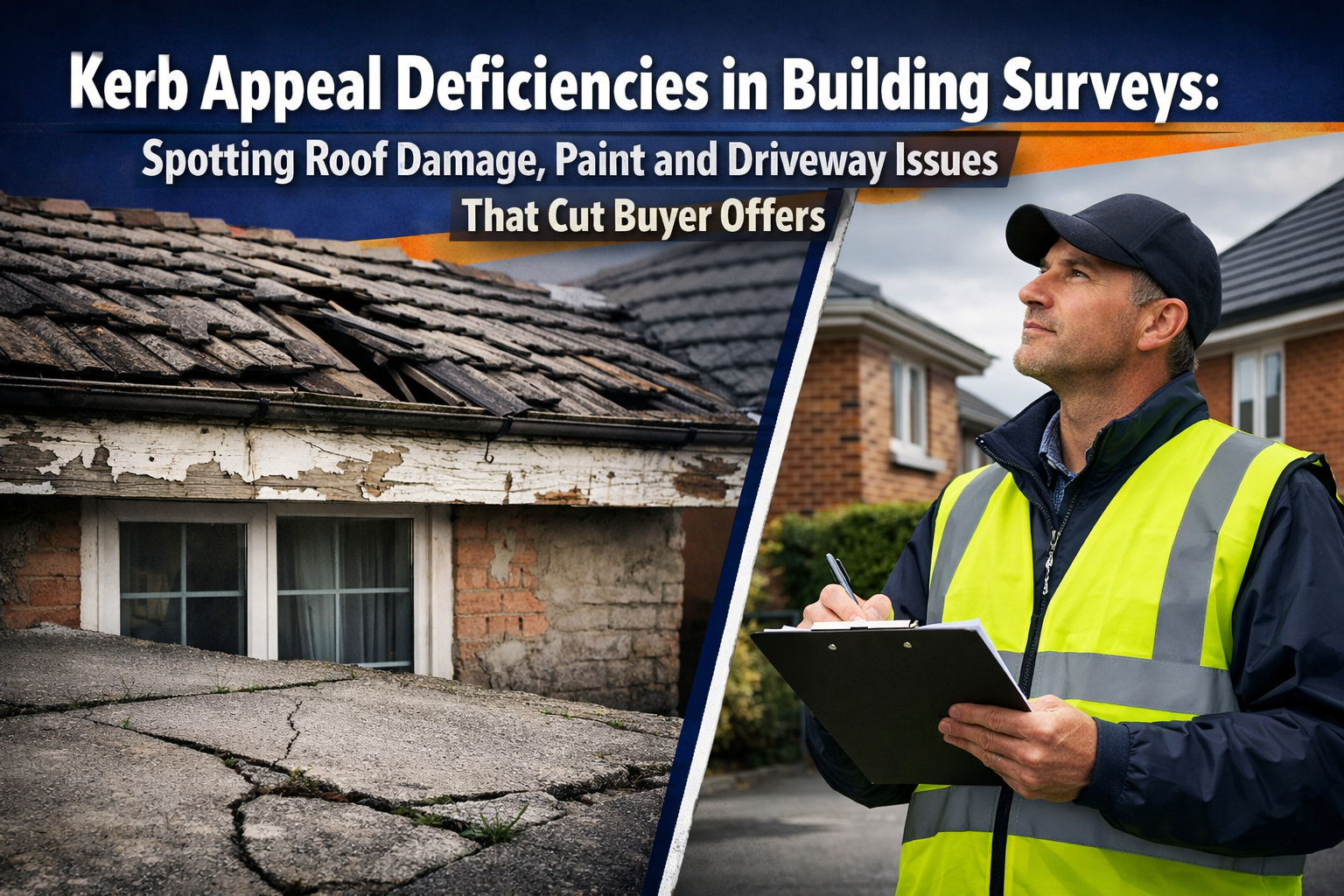 Kerb Appeal Deficiencies in Building Surveys: Spotting Roof Damage, Paint and Driveway Issues That Cut Buyer Offers
