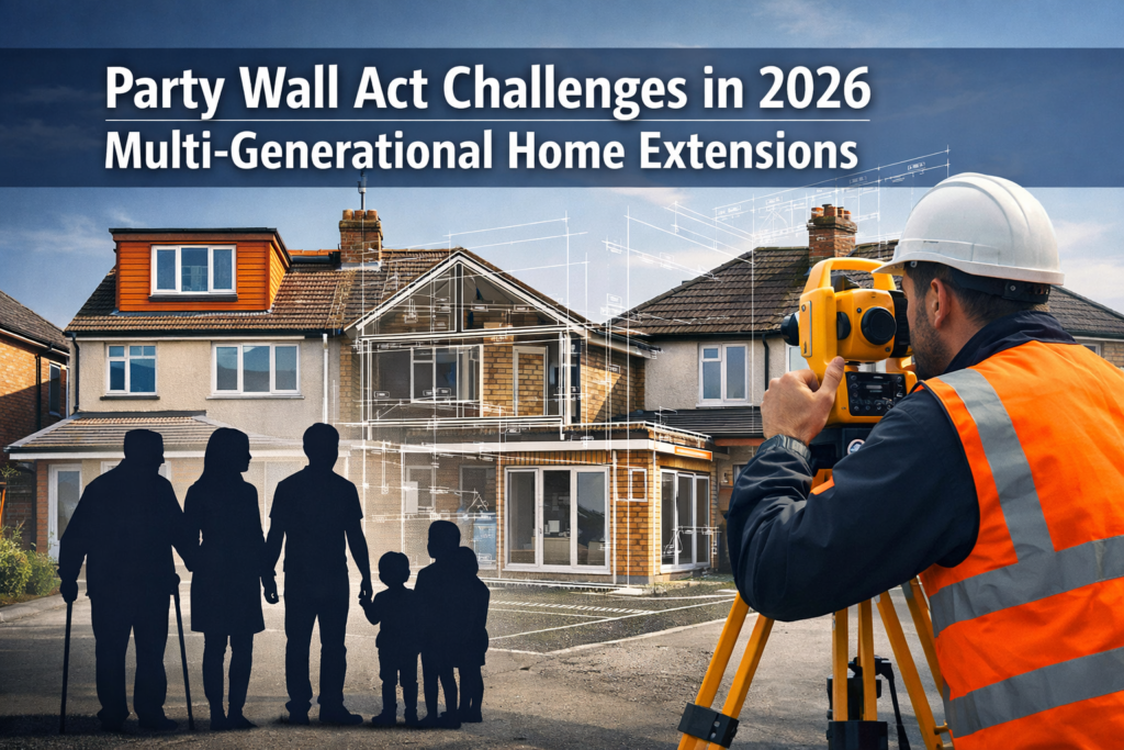 Party Wall Act Challenges in 2026 Multi-Generational Home Extensions: Survey Strategies for Family-Driven Boundary Works