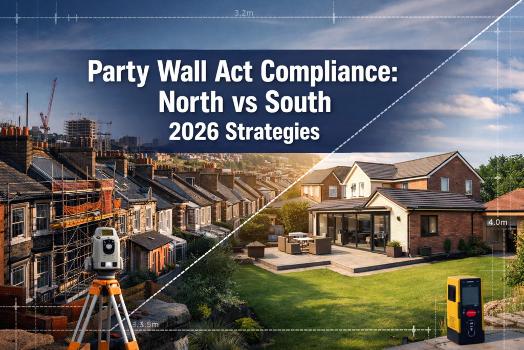 Party Wall Act Compliance in Regional Market Contrasts: Survey Strategies for North vs South 2026 Developments