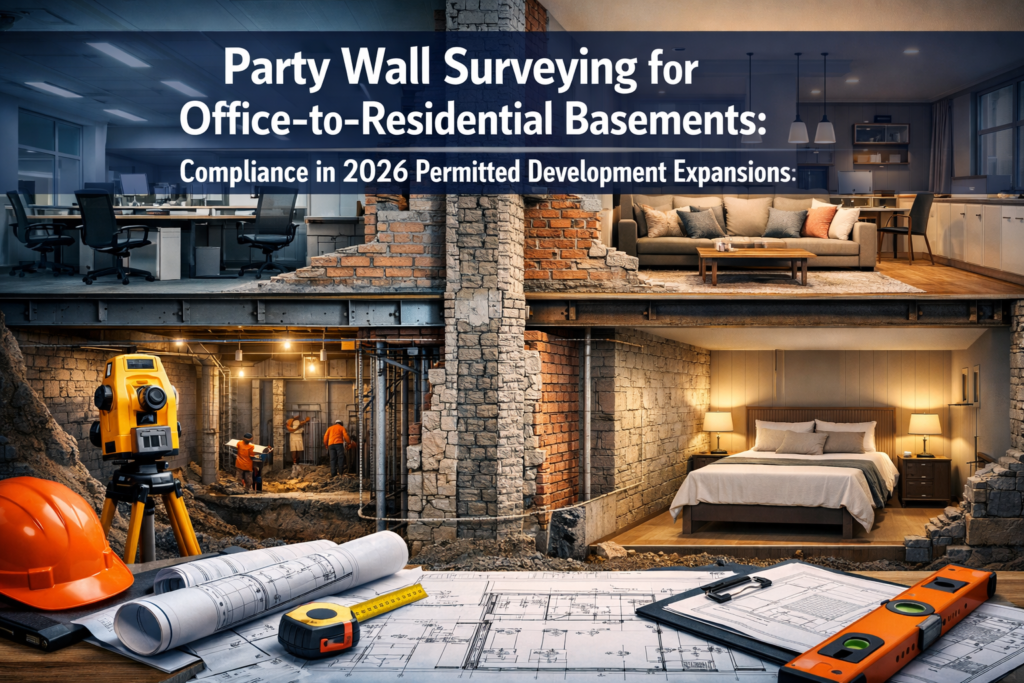 Party Wall Surveying for Office-to-Residential Basements: Compliance in 2026 Permitted Development Expansions