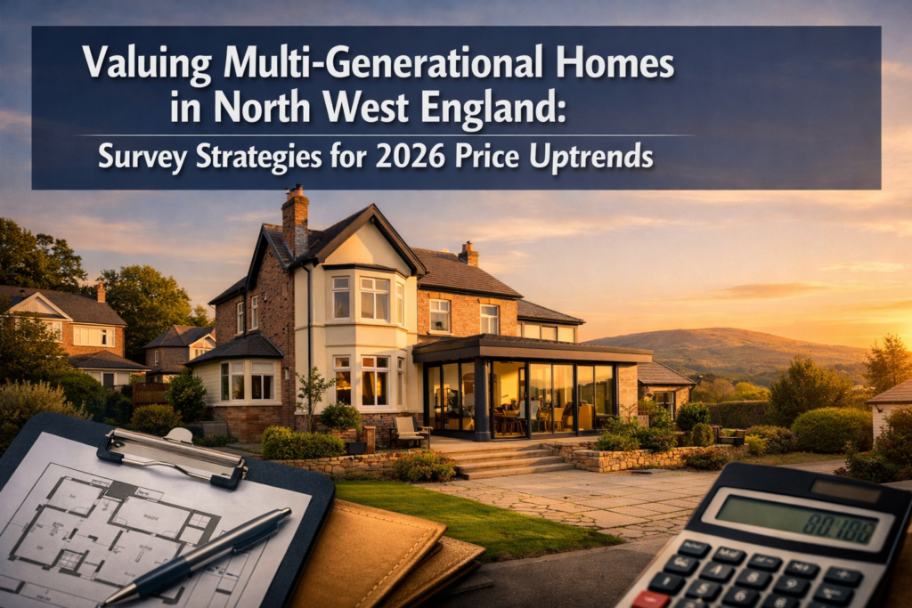 Valuing Multi-Generational Homes in North West England: Survey Strategies for 2026 Price Uptrends
