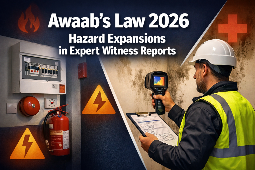 Awaab’s Law 2026 Hazard Expansions in Expert Witness Reports: Protocols for Electrical, Fire, and Hygiene Disputes