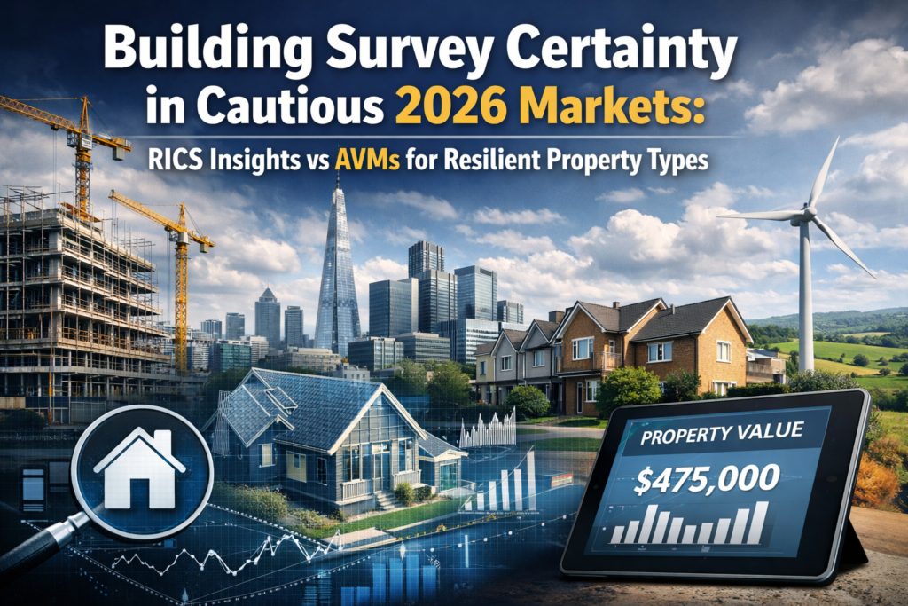 Building Survey Certainty in Cautious 2026 Markets: RICS Insights vs AVMs for Resilient Property Types