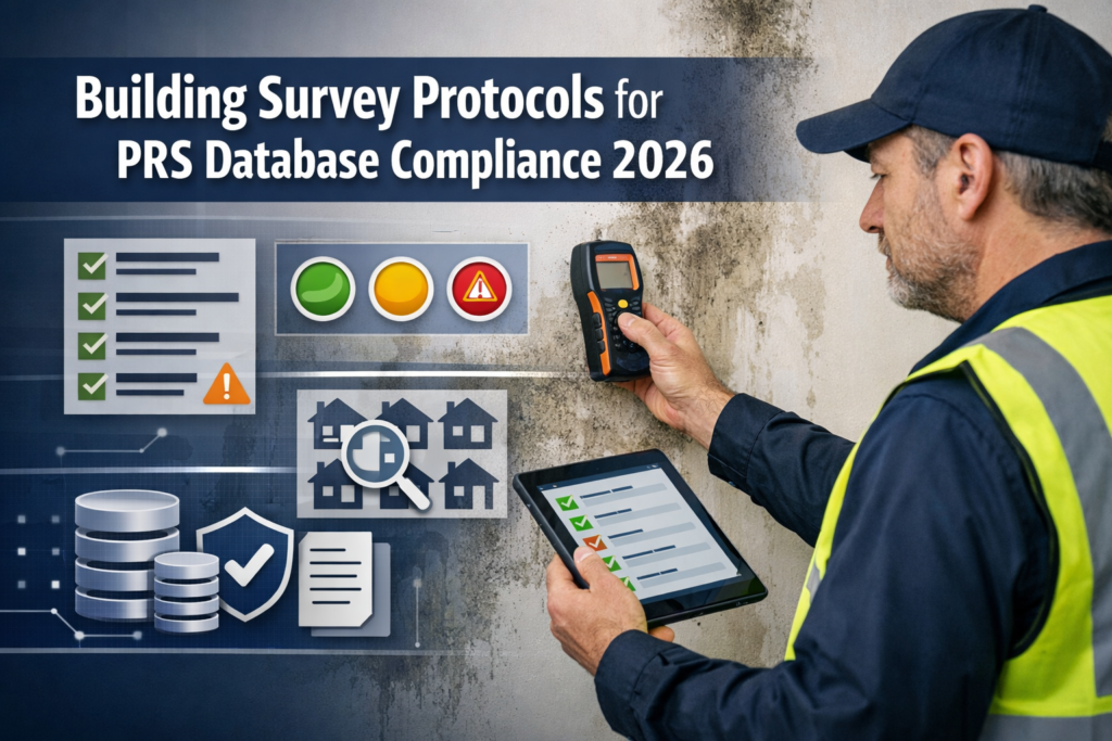 Building Survey Protocols for PRS Database Compliance: Integrating Awaab’s Law and Renters’ Rights Act Checks in 2026 Rental Valuations