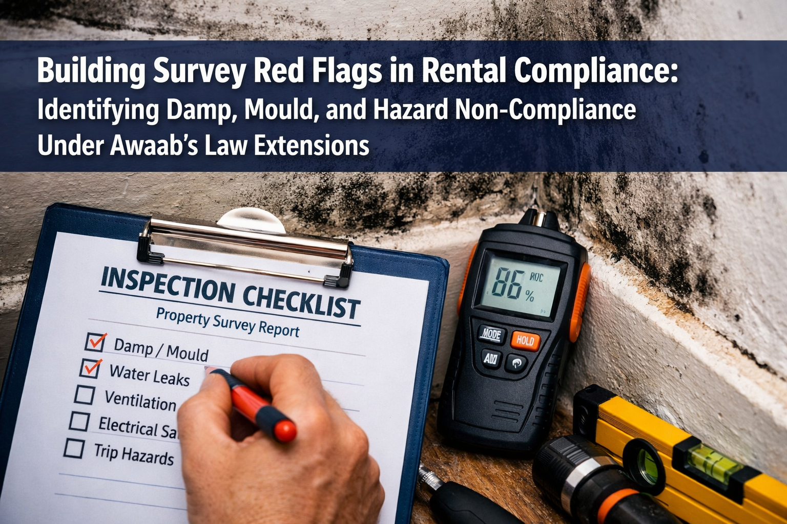Building Survey Red Flags in Rental Compliance: Identifying Damp, Mould, and Hazard Non-Compliance Under Awaab's Law Extensions