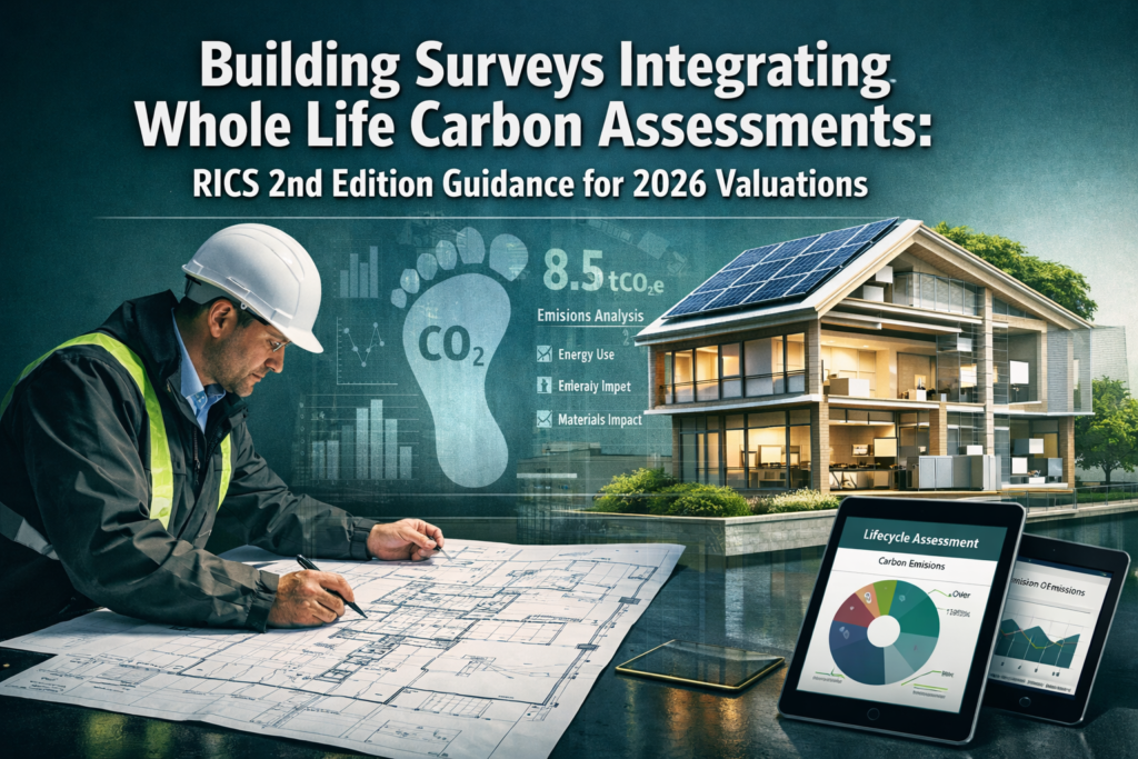 Building Surveys Integrating Whole Life Carbon Assessments: RICS 2nd Edition Guidance for 2026 Valuations