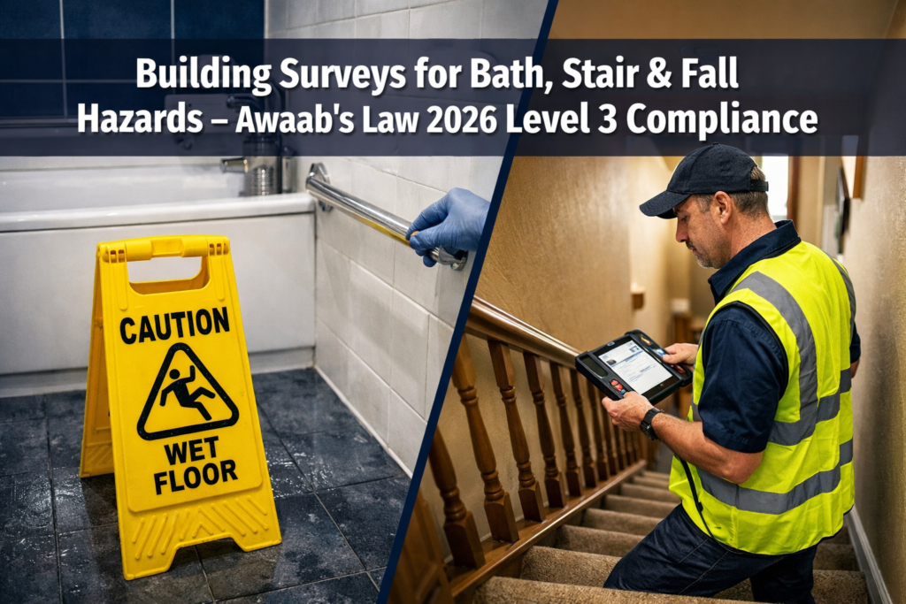 Building Surveys for Bath, Stair, and Fall Hazards Under Awaab’s Law 2026: Level 3 Protocols for Rental Property Compliance