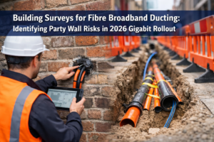 Building Surveys for Fibre Broadband Ducting: Identifying Party Wall Risks in 2026 Gigabit Rollout