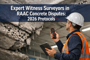 Expert Witness Surveyors in RAAC Concrete Disputes: 2026 Protocols for School and Hospital Remediation Claims