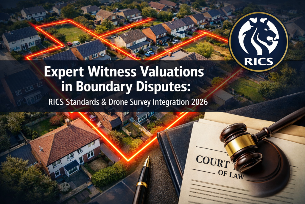 Expert Witness Valuations in Neighbour Boundary Disputes: RICS Standards and Drone Survey Integration for 2026 Cases