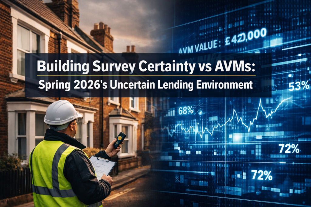 Market Caution and Building Survey Certainty: How Surveyors Can Position Professional Expertise Against AVMs in Spring 2026's Uncertain Lending Environment
