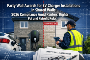 Party Wall Awards for EV Charger Installations in Shared Walls: 2026 Compliance Amid Renters' Rights Pet and Retrofit Rules