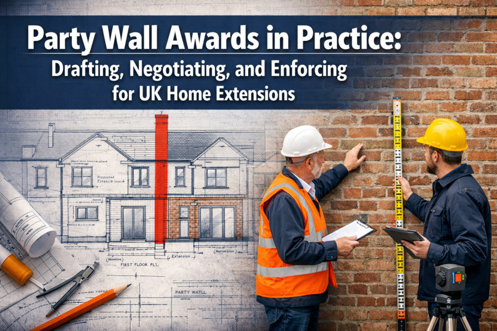Party Wall Awards in Practice: Drafting, Negotiating, and Enforcing for UK Home Extensions