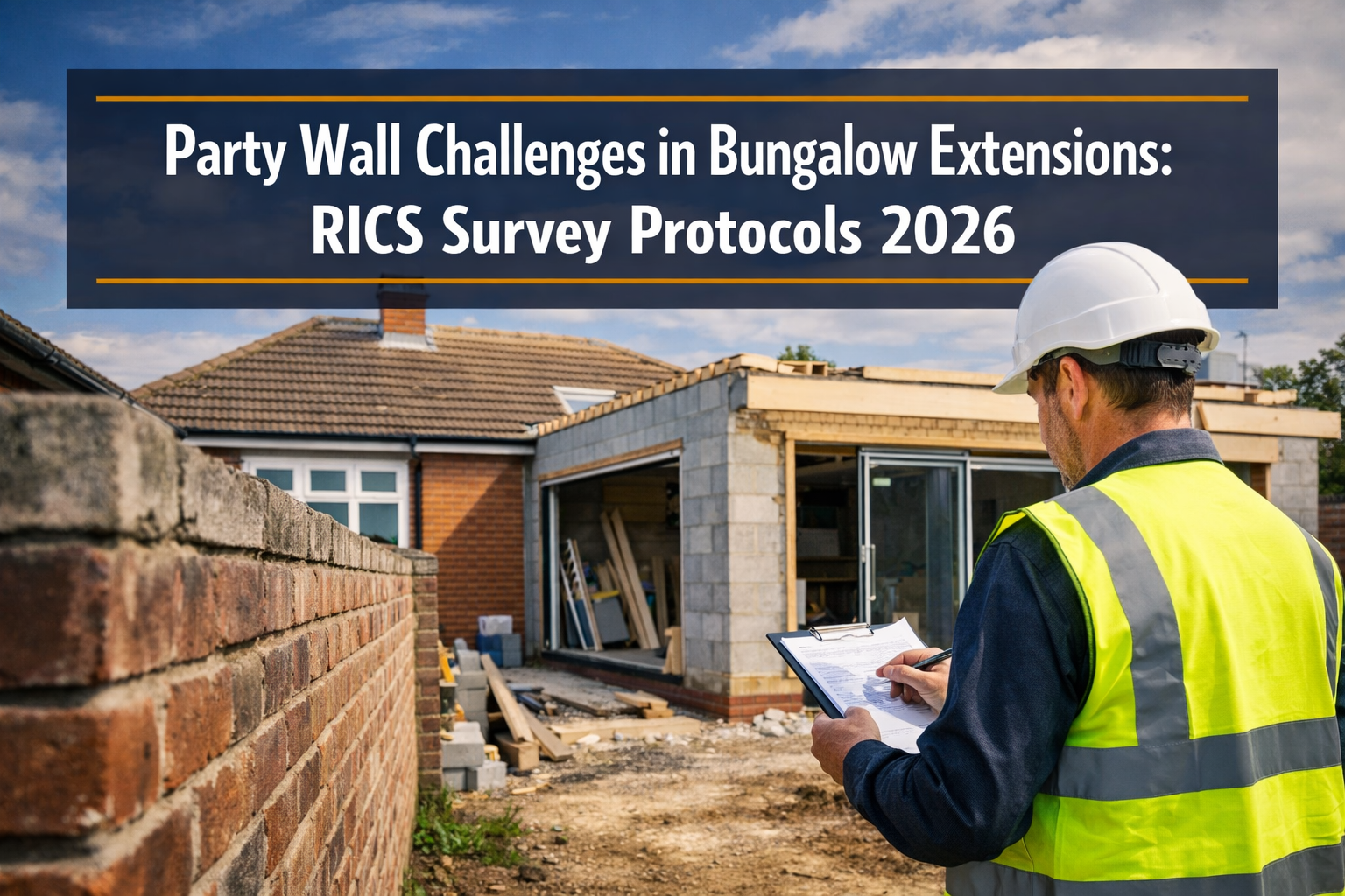 Party Wall Challenges in Bungalow Extensions: RICS Survey Protocols for Single-Storey Boundary Works in 2026