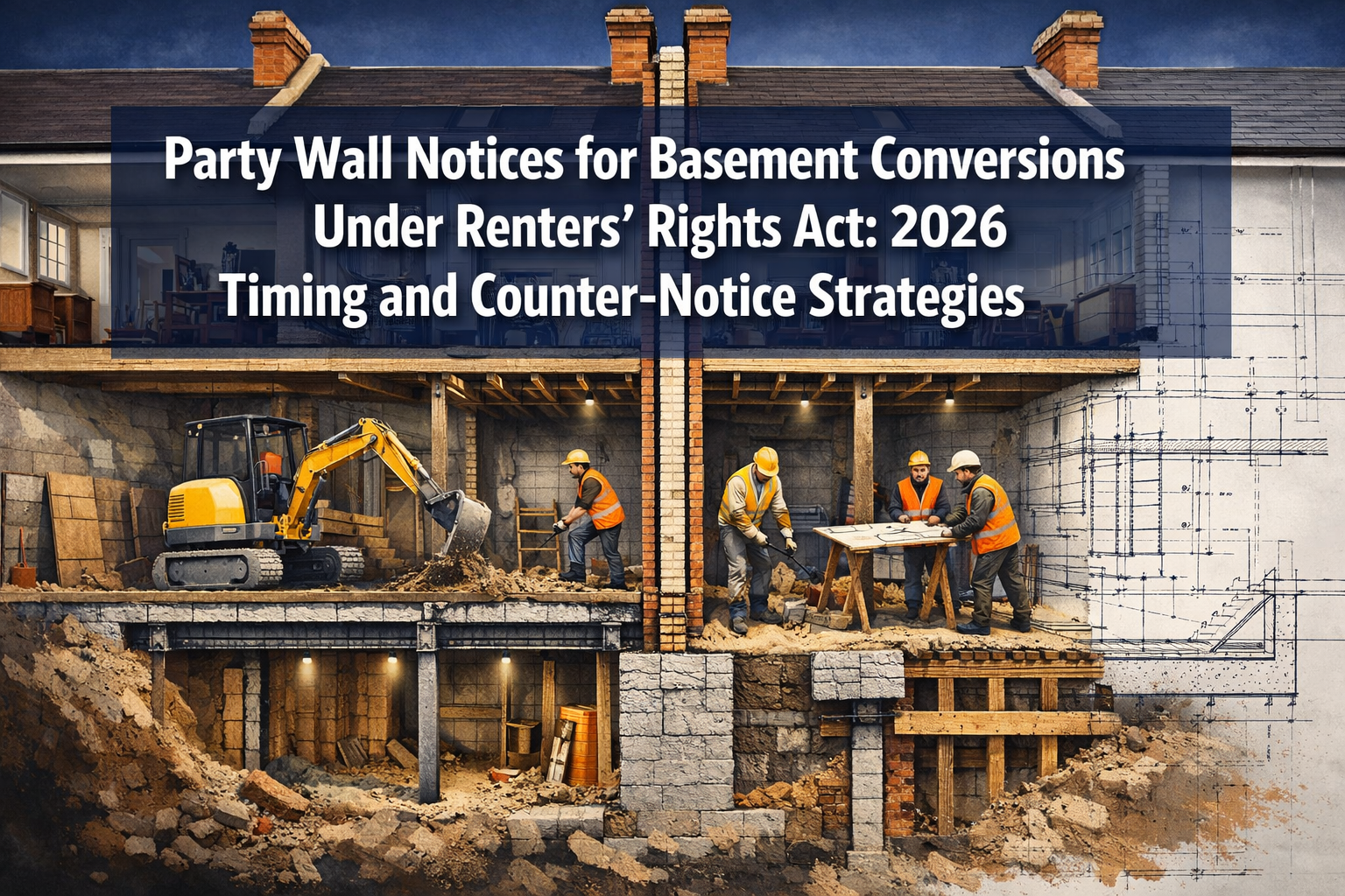 Party Wall Notices for Basement Conversions Under Renters’ Rights Act: 2026 Timing and Counter-Notice Strategies