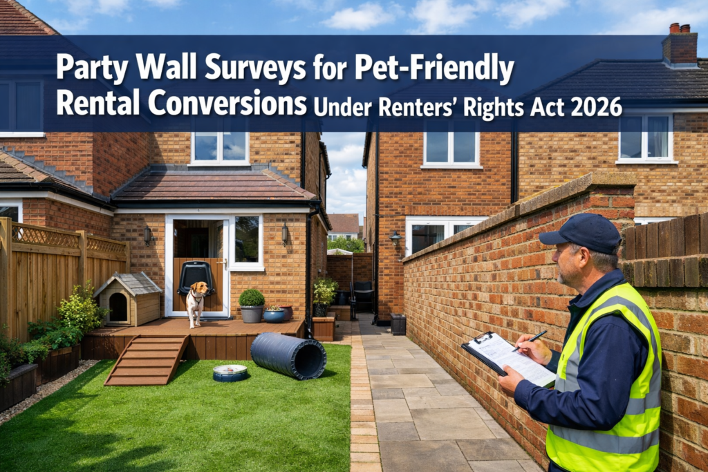Party Wall Surveys for Pet-Friendly Rental Conversions Under Renters’ Rights Act 2026: Ensuring Compliance and Minimising Disputes