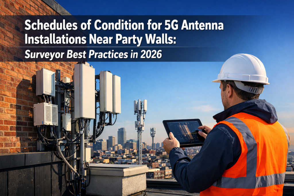 Schedules of Condition for 5G Antenna Installations Near Party Walls: Surveyor Best Practices in 2026