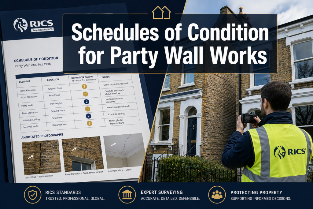 Schedules of Condition for Party Wall Works: Advanced RICS Templates and Damage Assessment Strategies