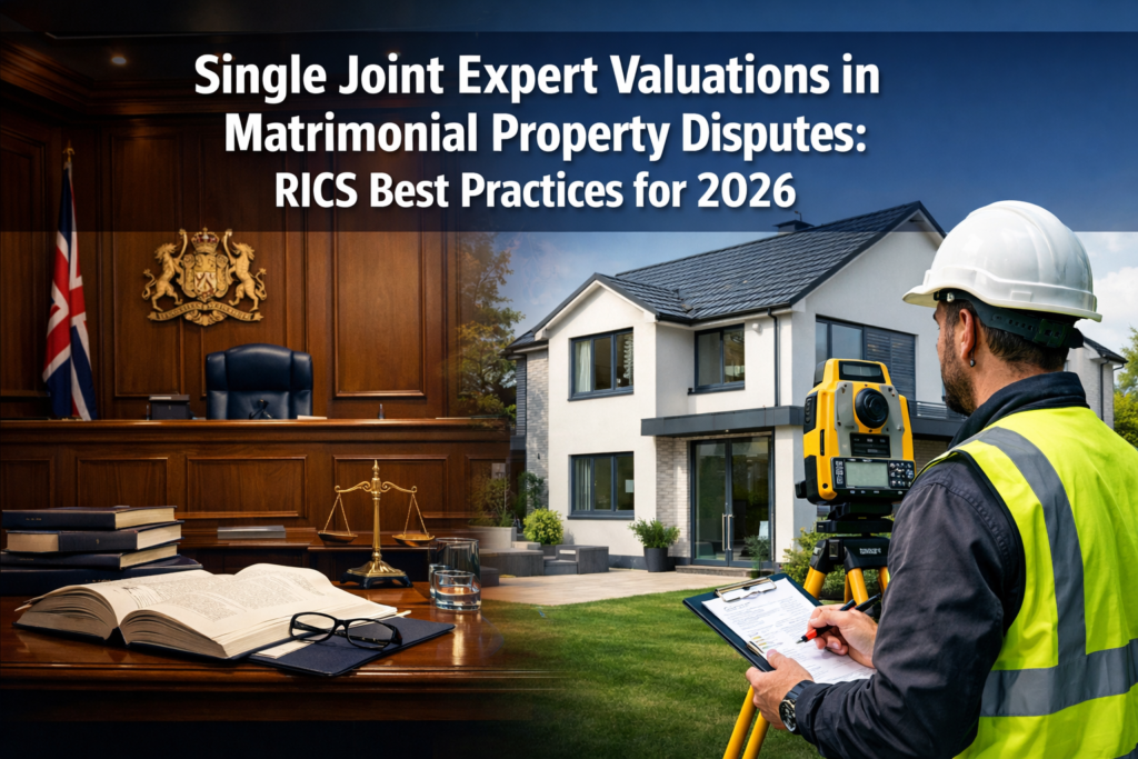 Single Joint Expert Valuations in Matrimonial Property Disputes: RICS Best Practices for 2026