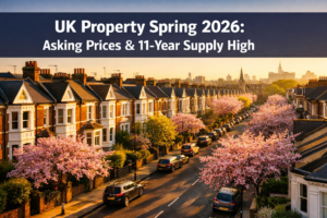 UK property spring 2026 asking prices 11-year supply high