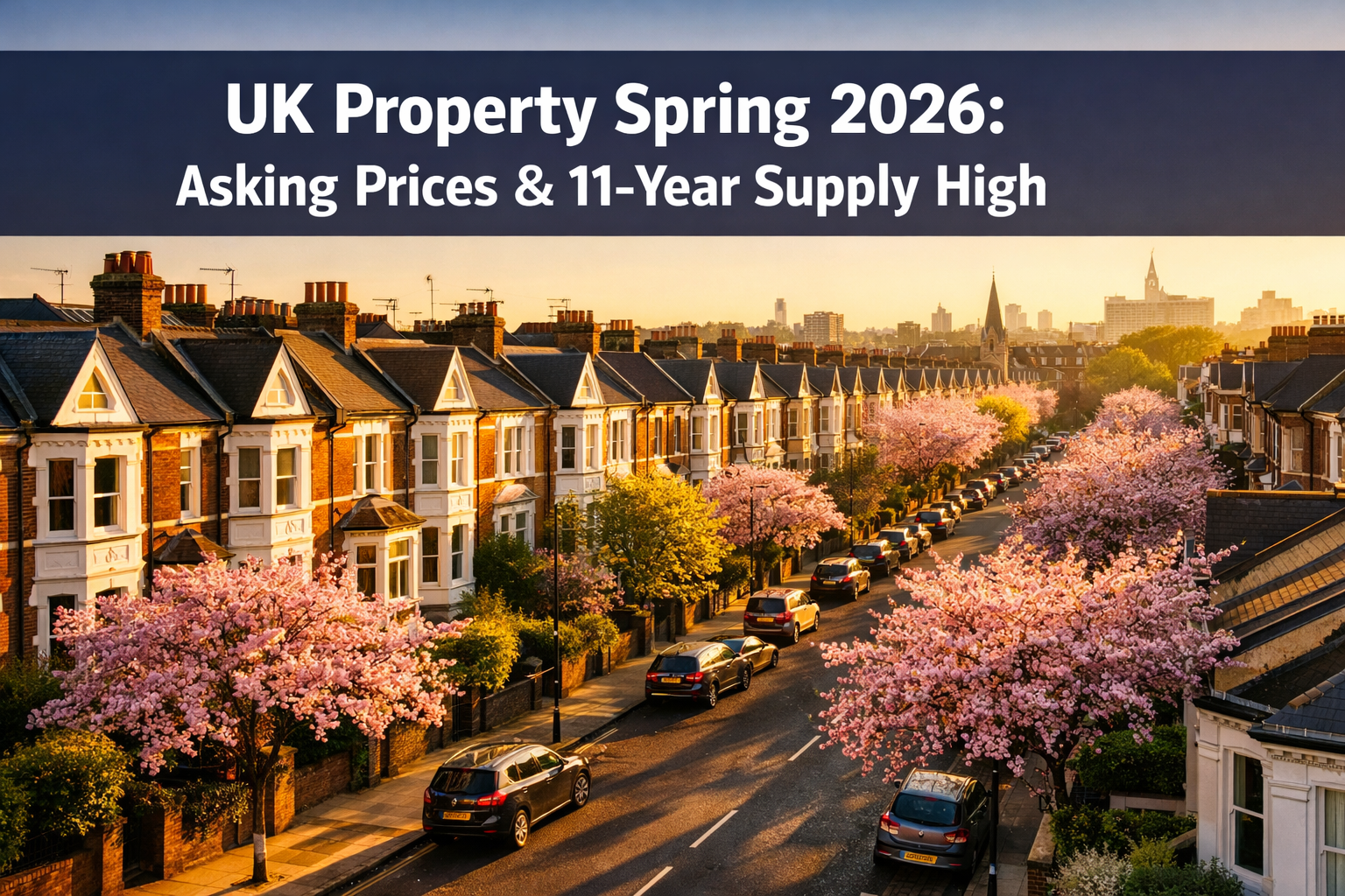 UK property spring 2026 asking prices 11-year supply high