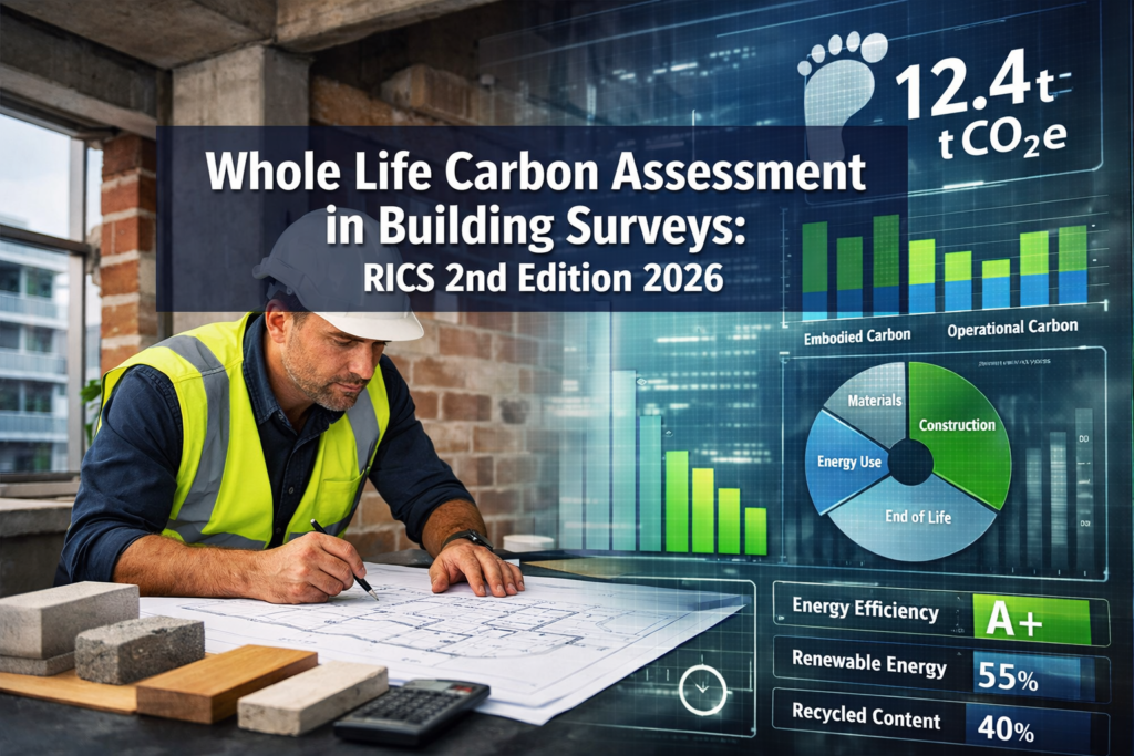Whole Life Carbon Assessment in Building Surveys: RICS 2nd Edition Standard and Surveyor Implementation in 2026