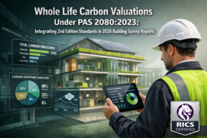 Whole Life Carbon Valuations Under PAS 2080:2023: Integrating 2nd Edition Standards in 2026 Building Survey Reports