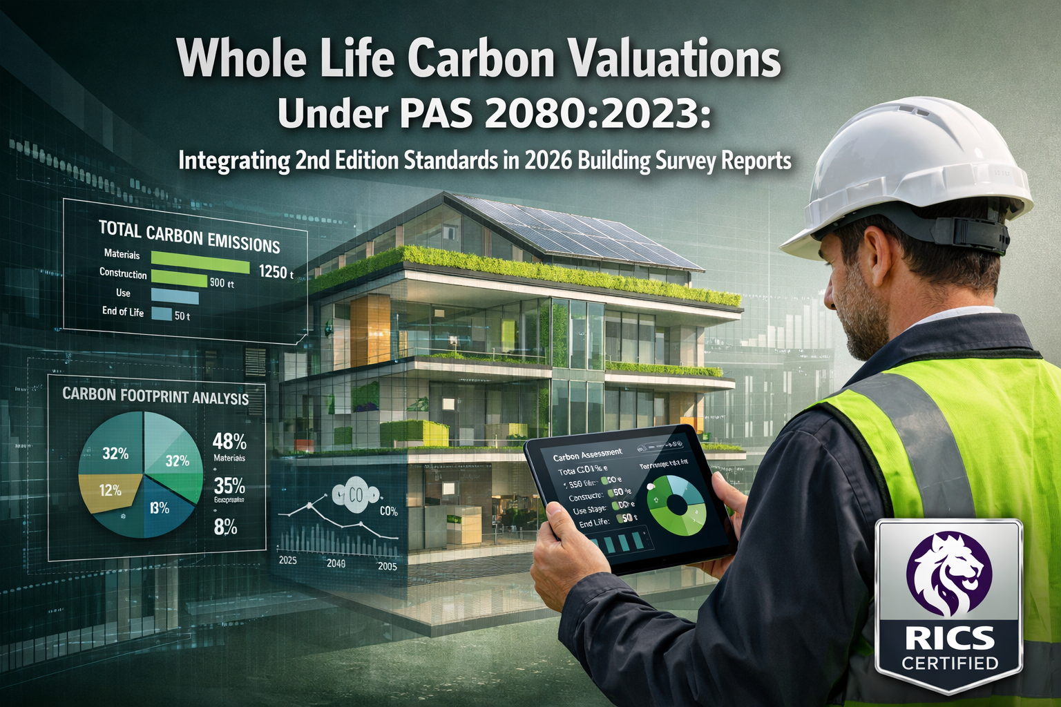 Whole Life Carbon Valuations Under PAS 2080:2023: Integrating 2nd Edition Standards in 2026 Building Survey Reports