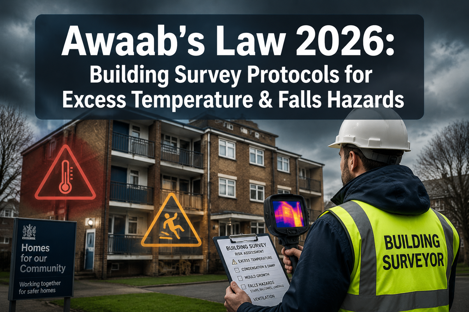 Building Survey Protocols for Excess Temperature and Falls Hazards: Awaab's Law 2026 Expansion Beyond Damp and Mould
