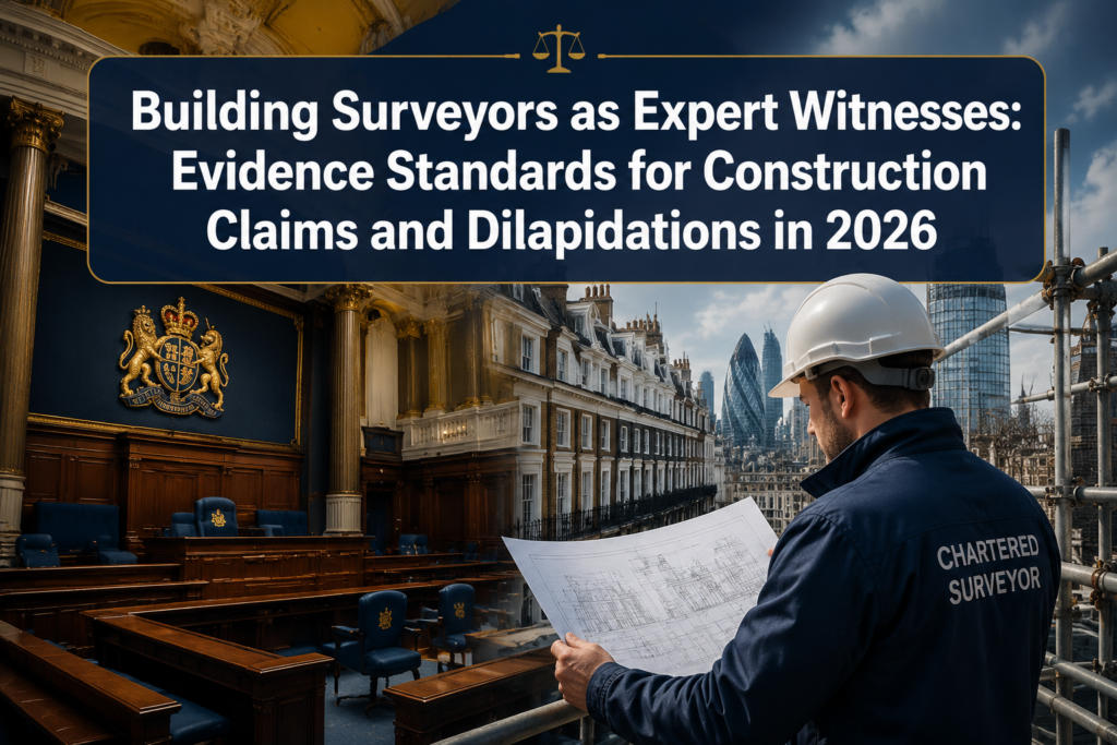 Building Surveyors as Expert Witnesses: Evidence Standards for Construction Claims and Dilapidations in 2026