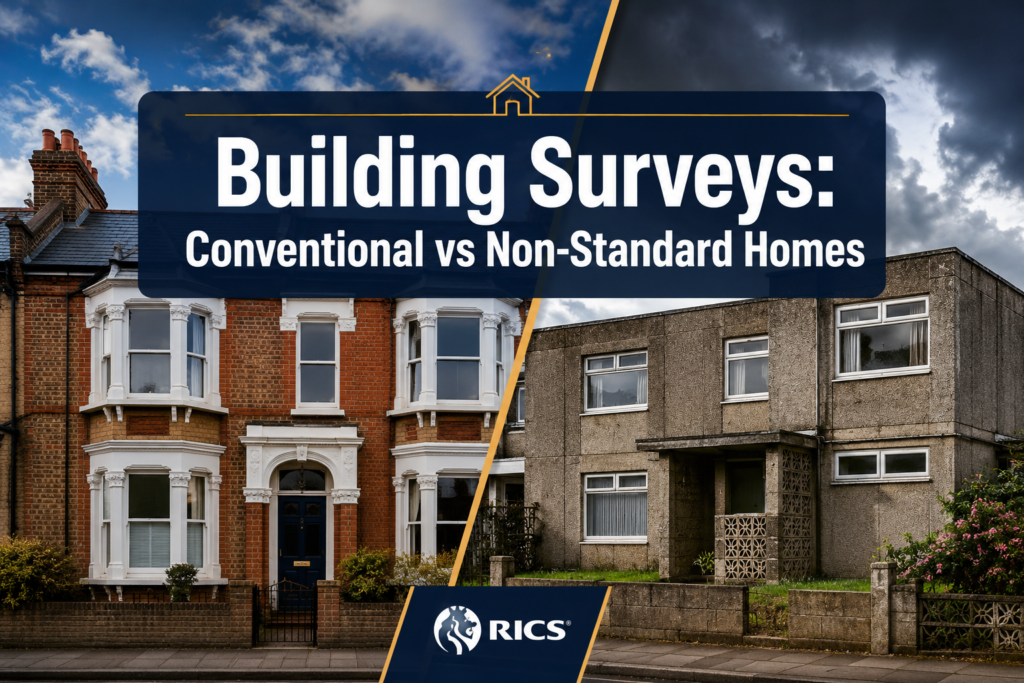 Building Surveys for Conventional vs Non-Standard Homes: RICS Protocols and Defect Diagnosis Strategies