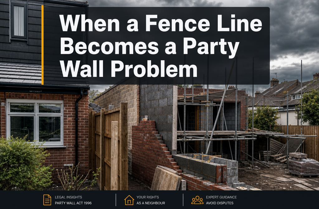 Domestic Extensions Built on the Boundary: When a Simple Fence Line Becomes a Party Wall Surveying Problem