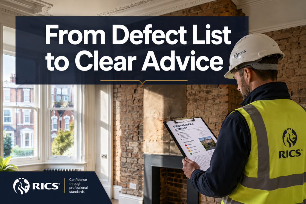 From ‘Defect List’ to Clear Advice: How UK Building Surveyors Should Present Findings to Help Buyers Actually Make Decisions