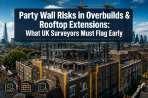 Party Wall Risks in Overbuilds, Airspace Developments and Rooftop Extensions: What UK Surveyors Need to Flag Early