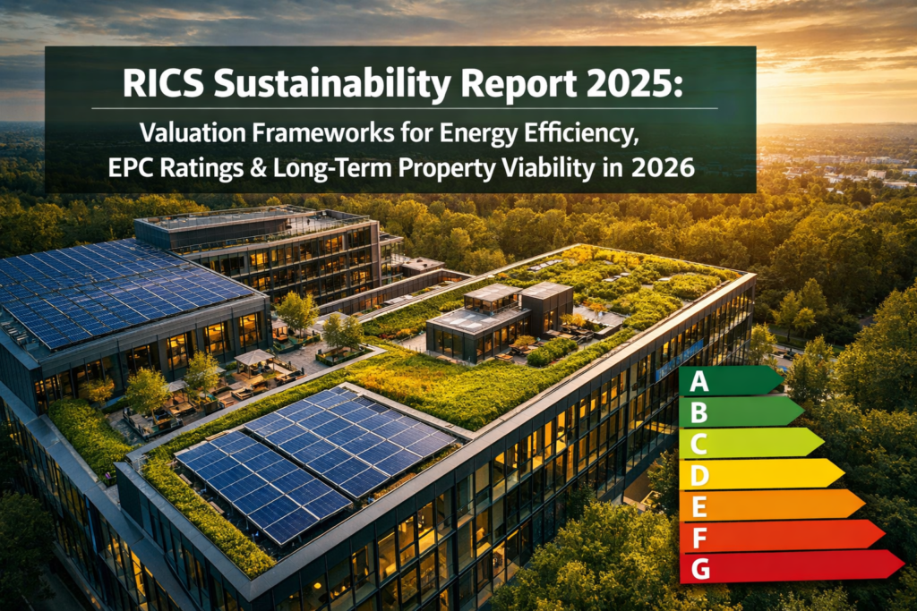 RICS Sustainability Report 2025: Valuation Frameworks for Energy Efficiency, EPC Ratings, and Long-Term Property Viability in 2026