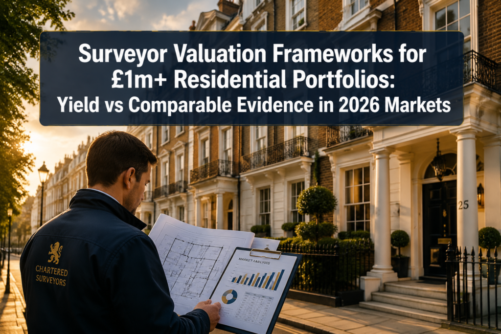 Surveyor Valuation Frameworks for £1m+ Residential Portfolios: Yield vs Comparable Evidence in 2026 Markets
