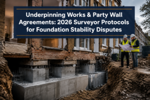 Underpinning Works and Party Wall Agreements: 2026 Surveyor Protocols for Foundation Stability Disputes