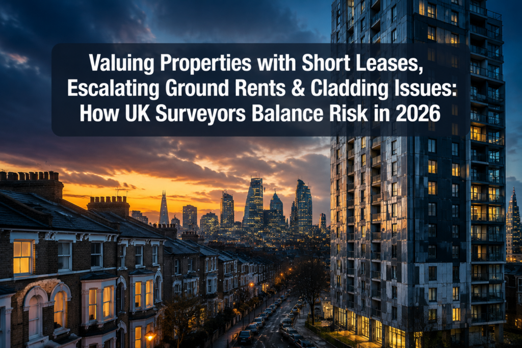 Valuing Properties with Short Leases, Escalating Ground Rents, and Cladding Issues: How UK Surveyors Balance Risk in 2026