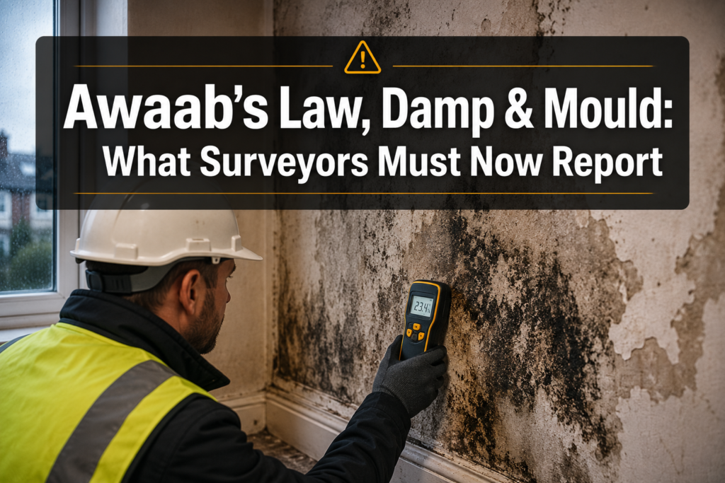 Awaab’s Law, damp and mould: what surveyors must now report in building surveys and as expert witnesses